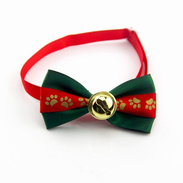Dog Bell Bow Tie Cat Collar Christmas Hat Scarf Christmas Fleece Set Halloween Pet Costume Pet Accessories