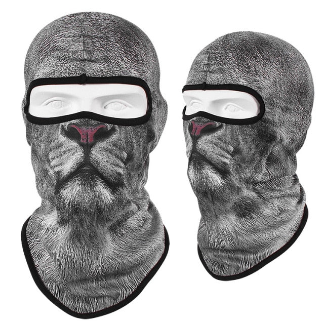 New 3D Cat Dog Cute Animal Balaclava Motorcycle Motocross Moto Skiing Snowboard Hat Helmet Liner Biker Face Cap Cycling Headgear