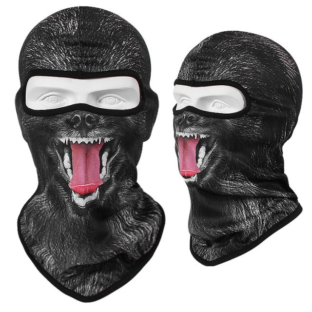New 3D Cat Dog Cute Animal Balaclava Motorcycle Motocross Moto Skiing Snowboard Hat Helmet Liner Biker Face Cap Cycling Headgear