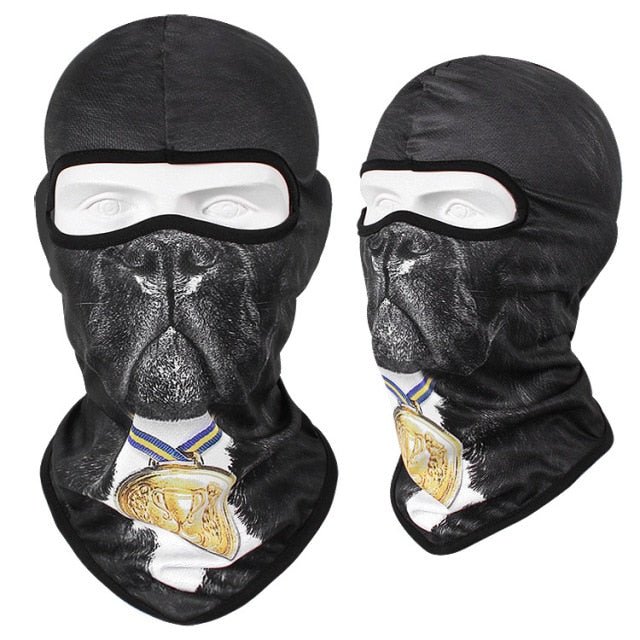 New 3D Cat Dog Cute Animal Balaclava Motorcycle Motocross Moto Skiing Snowboard Hat Helmet Liner Biker Face Cap Cycling Headgear