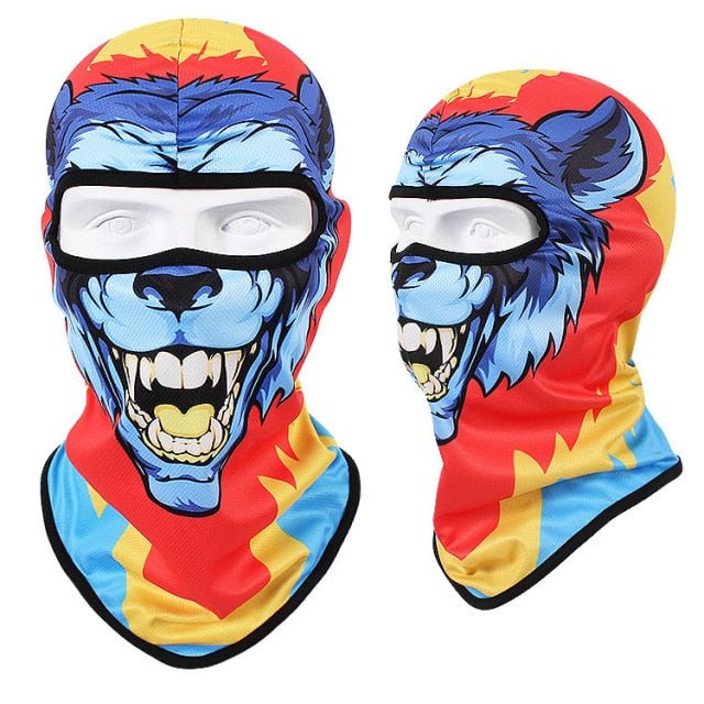 New 3D Cat Dog Cute Animal Balaclava Motorcycle Motocross Moto Skiing Snowboard Hat Helmet Liner Biker Face Cap Cycling Headgear