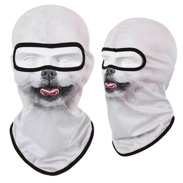 New 3D Cat Dog Cute Animal Balaclava Motorcycle Motocross Moto Skiing Snowboard Hat Helmet Liner Biker Face Cap Cycling Headgear