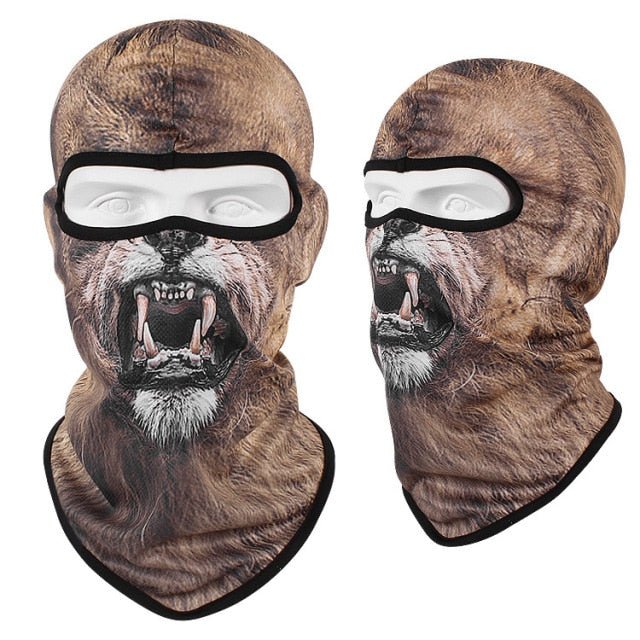 New 3D Cat Dog Cute Animal Balaclava Motorcycle Motocross Moto Skiing Snowboard Hat Helmet Liner Biker Face Cap Cycling Headgear