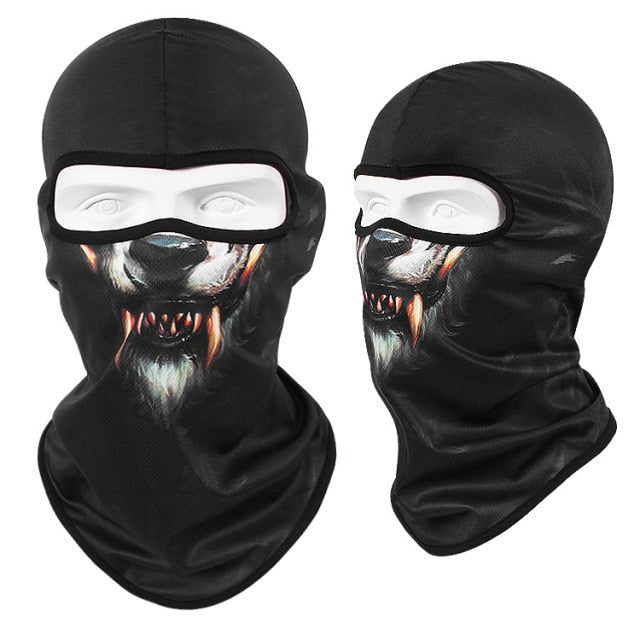 New 3D Cat Dog Cute Animal Balaclava Motorcycle Motocross Moto Skiing Snowboard Hat Helmet Liner Biker Face Cap Cycling Headgear