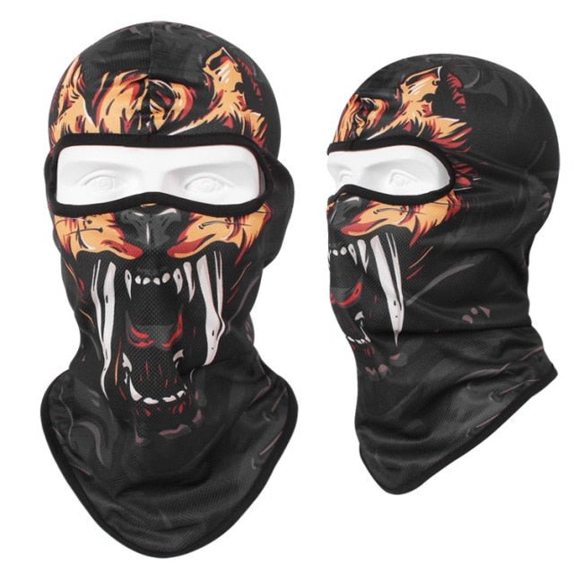 New 3D Cat Dog Cute Animal Balaclava Motorcycle Motocross Moto Skiing Snowboard Hat Helmet Liner Biker Face Cap Cycling Headgear
